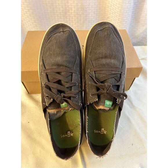 Sanuk dark brown double tongue rn#108461 laces - Picture 3 of 6